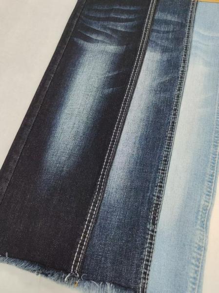 Siro Yarn Cross Slub BLUE GRAY Color 75%Cotton Stretch Denim Fabric With 180cm Full Width For Jeans