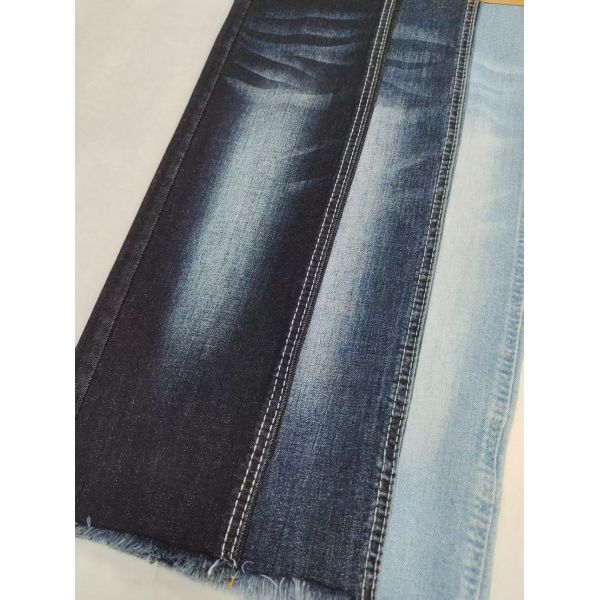 Siro Yarn Cross Slub BLUE GRAY Color 75%Cotton Stretch Denim Fabric With 180cm Full Width For Jeans