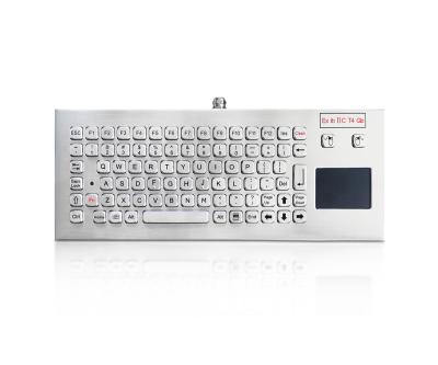 IP68 USB Metal Industrial Keyboard with Ruggedized Touchpad for Coal Mine