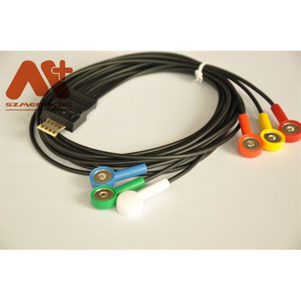MT кабеля руководства Holter 6 кабеля ODM Schiller ECG - монитор 101 Uesd терпеливый