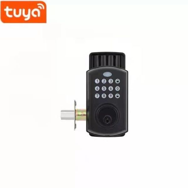 Apartment / Home Digital Rim Lock Bluetooth Digital Lock Black