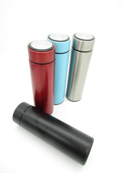 Ergonomic Shape Double Wall Stainless Steel Flask Water Bottles 500ml For Office