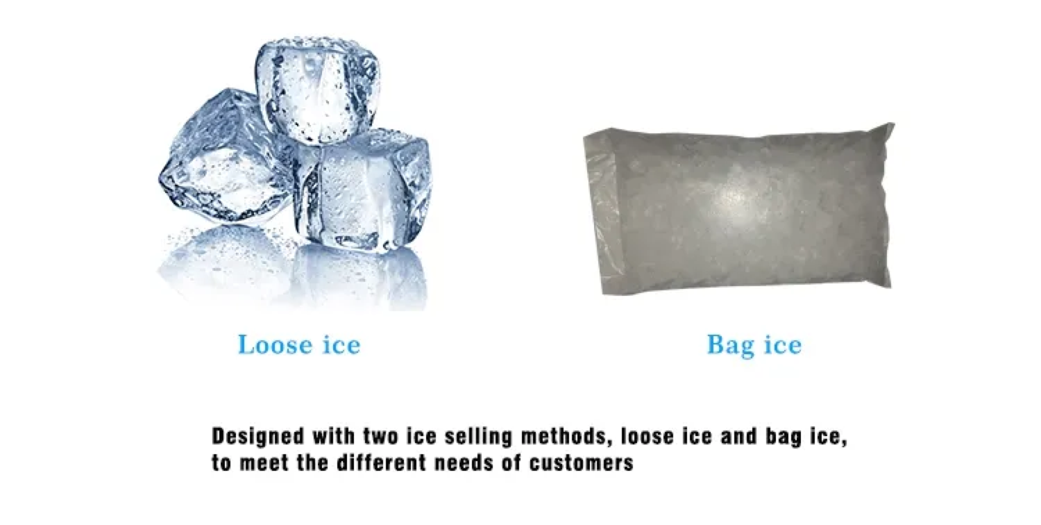 На открытом воздухе оборудование торгового автомата льда обслуживания собственной личности с емкостью 900kg/24H