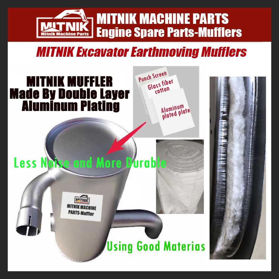 Guarantee E320GC Exhaust Silencer Muffler for Construction Machinery Parts on Farms