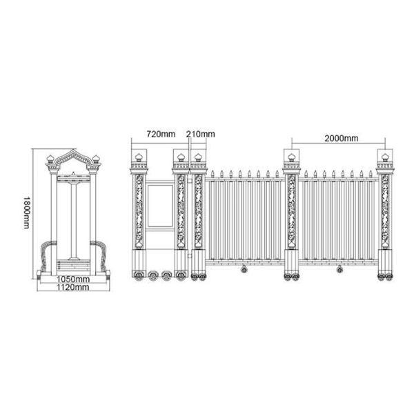 Puerta retractable automática de acero inoxidable eléctrica del plegamiento de la puerta