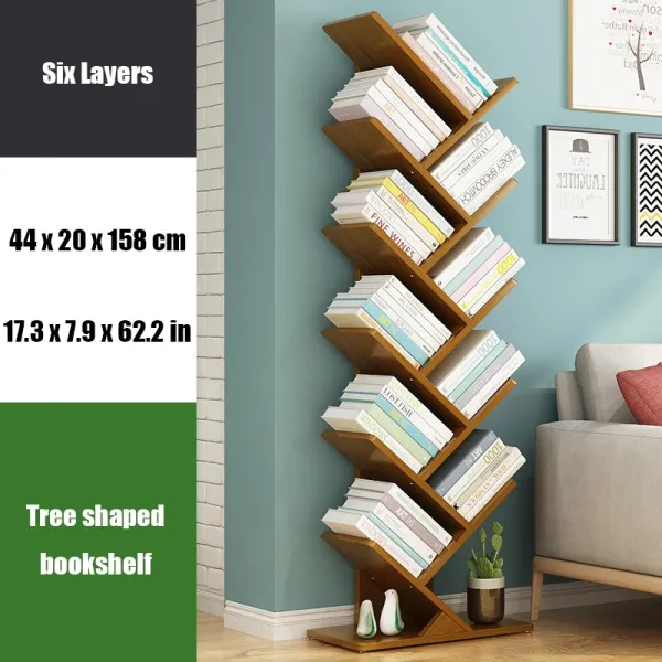 Living Room Floor-standing Children's Tree-shaped Bookshelf Space-saving Storage Rack for Multi-layer Book Shelf Bookcase