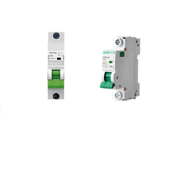 Electrical DC single double pole 1/2/3/4 P 40-125A 1A 2A 3A 4A 3 phase MCB mini circuit breakers