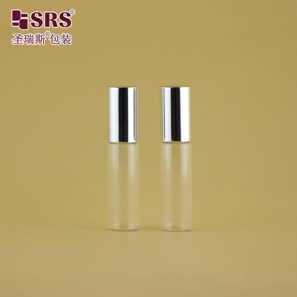 100% No Leakage Glass Roller Ball Bottle Clear 5ML For Essential Oil Perfume