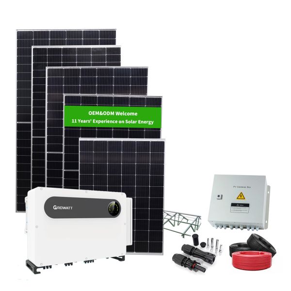 1MW 2MW 3MW 5MW 10MW on Grid Solar Power System Industrial Use Tie Grid Inverter Smart Solar System and Battery
