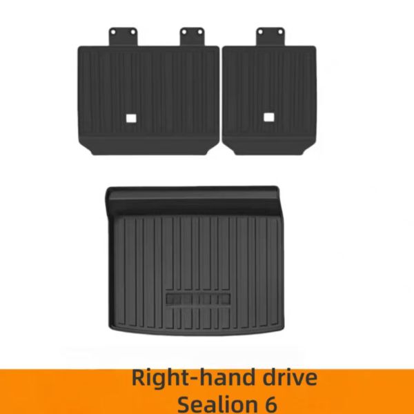 New High Quality Plastic Floor Mats BYD Song Plus DM-i Sealion 6 ECO Rear Back Cushion Car Interior Accessories RHD Waterproof