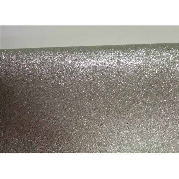 Bedroom Wallpaper PU Material Silver Glitter Fabric For Living Room Home Decor