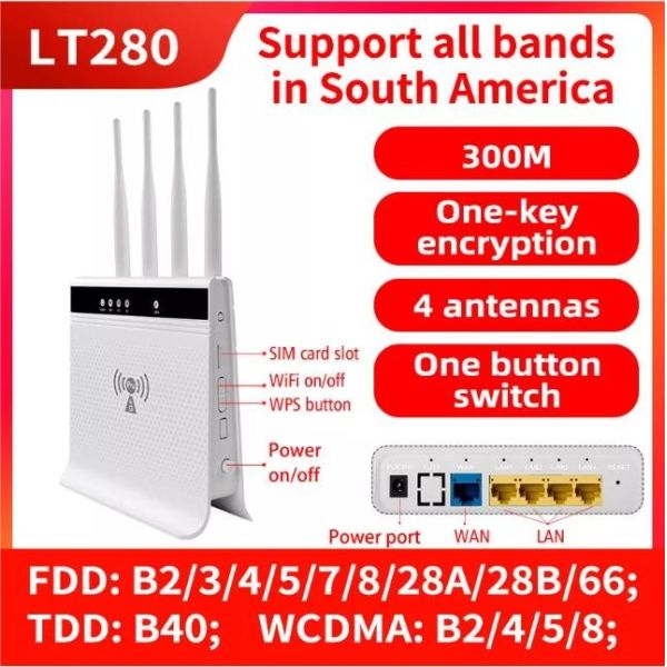 Маршрутизатор диапазона 4G LTE WIFI потребителей OEM CAT4 CAT6 32 двойной открывает CPE замка диапазона 1200mbps