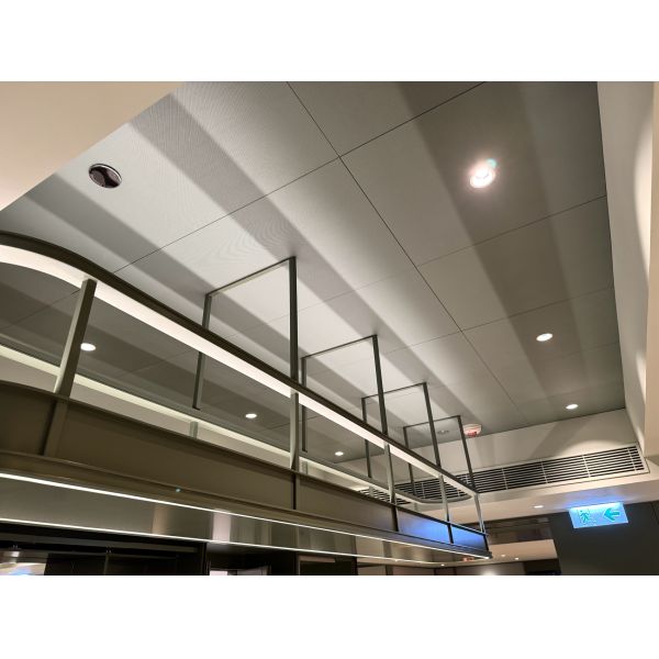 Woodgrain Acoustic Aluminium Panels Micro Perforated Metal Ceiling PVDF finish