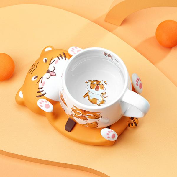 Cartoon Tiger Coffee Mug Creative Simplicity Home Office With Hot Coffee Water Mug