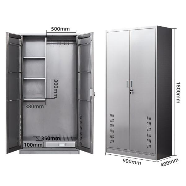Stainless Steel 201 Mop Sundries Cabinet Cleaning Storage Cabinet Lockers