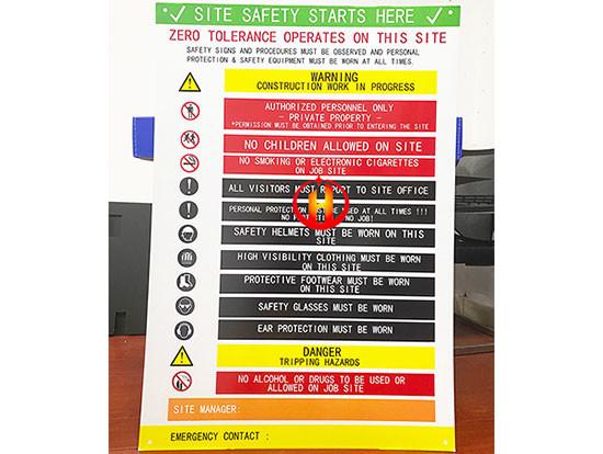 Corona Treated corrugated plastic signs with Multi-Color Printing