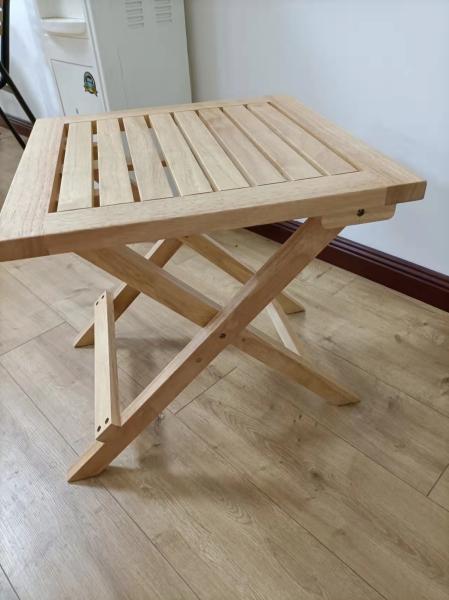 Modern Design Small Folding Garden Rubber Wood Table for Patio Outdoor Coffee Drinks Mail Packing Modern Style