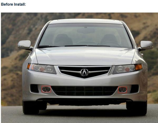 Acura TSX car front fog lamp assembly LED daytime running lights for sale