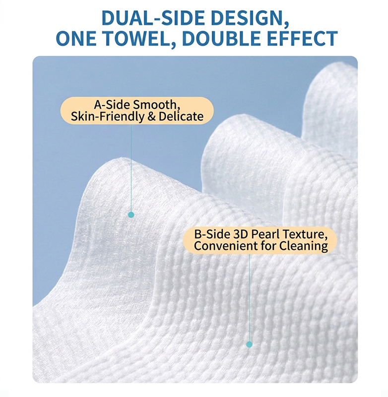 Disposable Face Towels 160 Count Hanging Design100% Bio-based Viscose Ultra Thick Face Towelettes