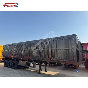 New Factory Supply 3 Axle Cargo Box Type Semi-Trailer Carbon Steel 40 Tons Fully Enclosed Transport Cargo Van Semi-Trailer