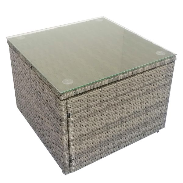 Factory Cheap Concise Style Outdoor Garden Leisure Patio Furniture Set Rattan Wicker Corner Sofa Chair and Coffee Table