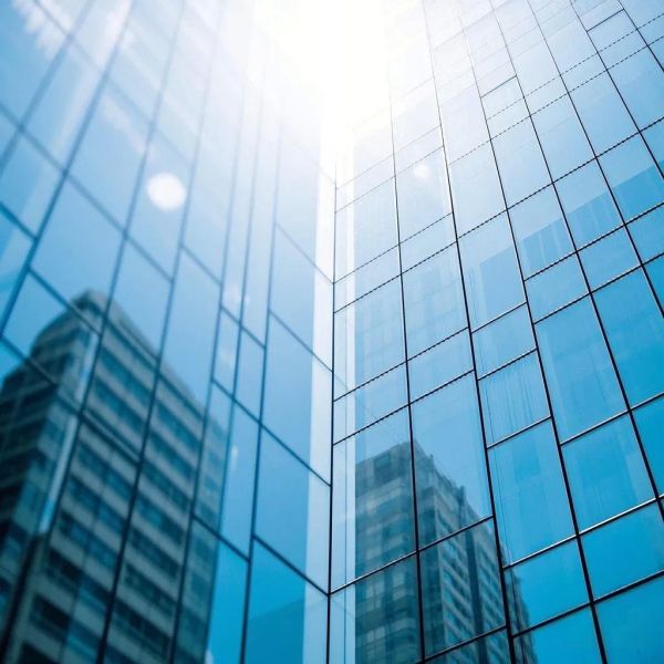 High Class Reflective Glass Curtain Wall Low E Coated Explosion Proof