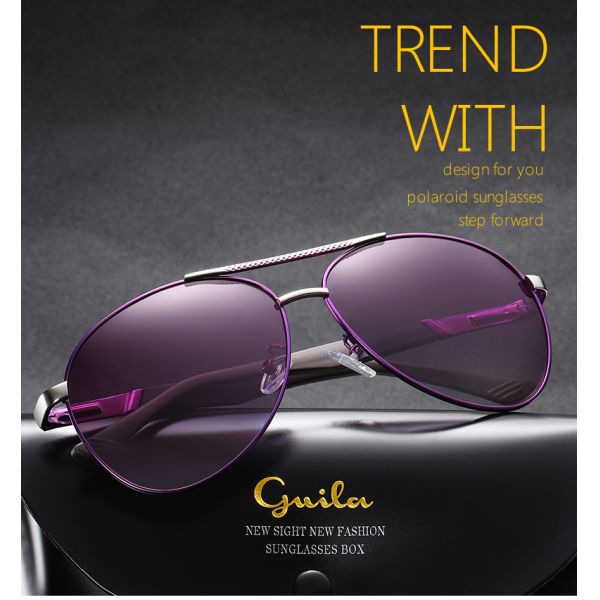 Vintage Aluminum 143mm Metal Frame Polarized Sunglasses Coating Lens Driving Shades