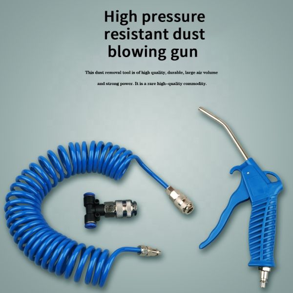 Customized Support ODM 5m Hose Pneumatic Cleaning Gun Set Polyurethane TPU Handle No-Load Speed N/M for Professional Dusting