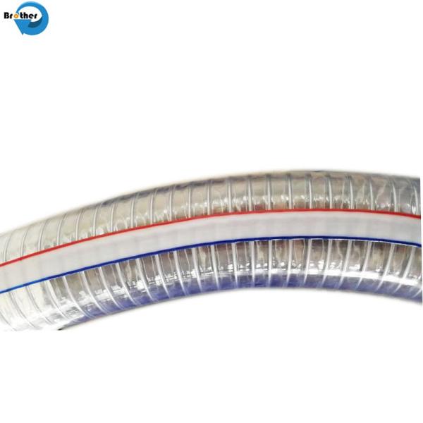 Hose Manufacture Industrial Transparent Anti Static PVC Flexible Vacuum Spiral Steel Wire Pipe Hose