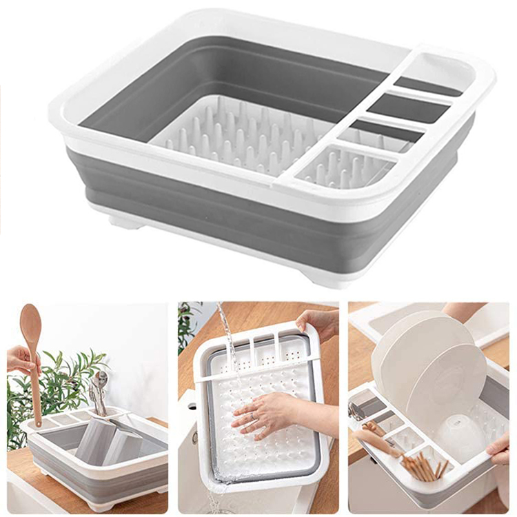 Шкаф хранения кухни шкафа Drainer блюда квадрата 36.5*12CM складывая пластиковый