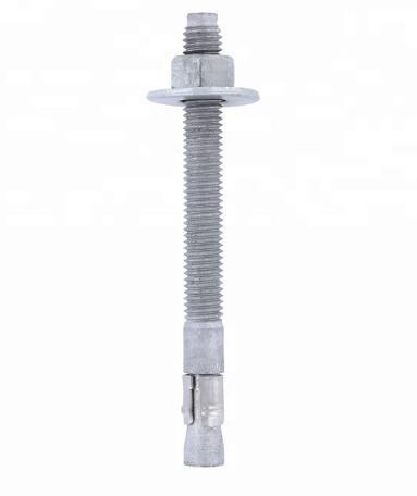 Steel Metric Screw Type Hex Head Bolt Wedge Anchor Bolts Zinc Plate Surface
