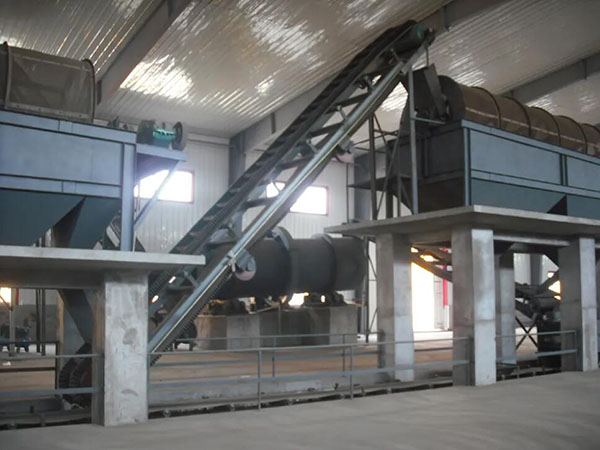 Cow Dung Organic Fertilizer Granulation Production Line 10t / H Process