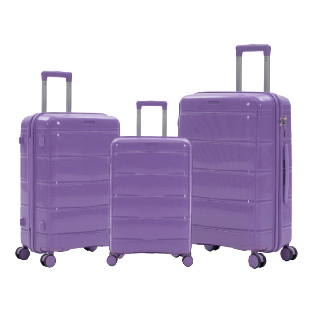 3pcs High Quality Travel Trolley 4 Wheels PP Luggage Trolley Suitcases Sets for Long-distance Travel