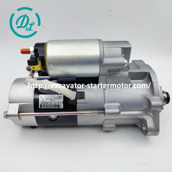 Motor de arranque de excavadora 8980723150 M008T81571 24V 3.2KW Motor 4LE2