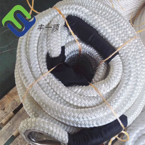 El doble resistente trenzó a Marine Mooring Rope de nylon 48m m 2