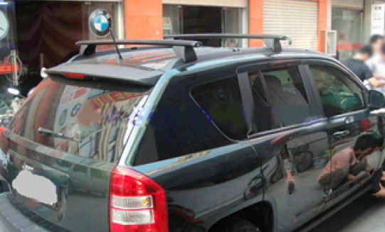 Aluminum Black Roof Rack Cross Bars for Jeep Compass 2006-2010