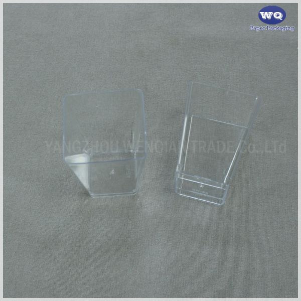 5 oz Square Clear Plastic Dessert Cups Small Clear Plastic Tumbler Cups Great for Desserts, Appetizers, Puddings