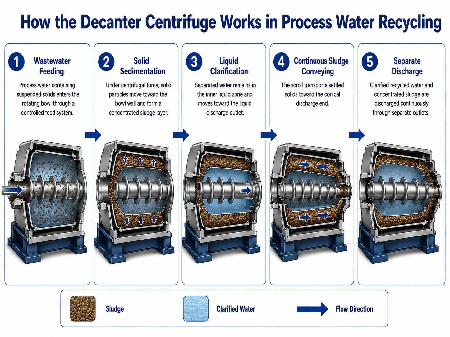 Industrial Decanter Centrifuge for Fine Powder Recovery