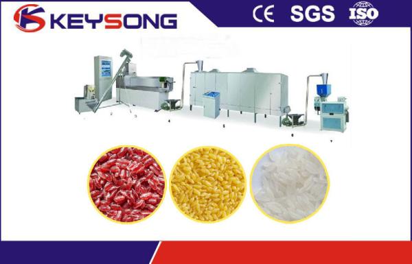 Multi Layer Dryer Artificial Rice Making Machine 81.5kw Double Screw Extruder