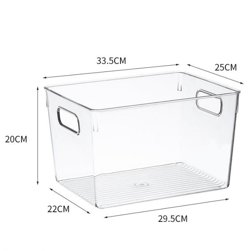Desktop Acrylic Transparent Cosmetic Mask Storage Box Bathroom Bathroom Oversized Handle Storage Basket