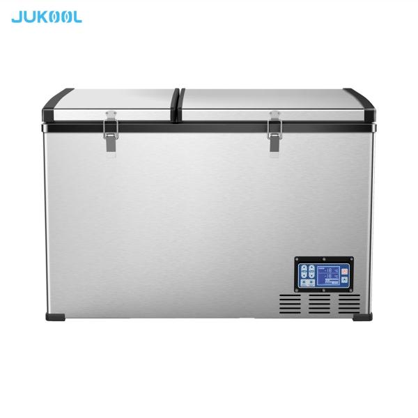 125L refrigerador montado da zona R134a carro duplo