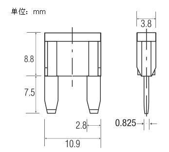 Взрывателя автомобиля низшего напряжения 32VDC 25A лезвие мини автомобильное быстро действуя