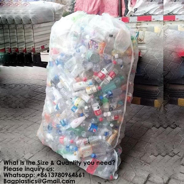 Extra Large Mesh Bag 100 Gallon 60''X48'' Multipurpose Drawstring Storage Container Sack Net Bags For Collecting Recycling Water Bottles Empty Cans Laundry Basketball Soccer Team Balls