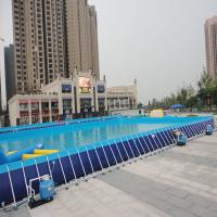 Grand cadre portatif de natation en métal d'acier inoxydable de piscine d'eau de PVC