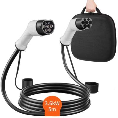 Cable de carga de vehículos eléctricos de tipo 2 a tipo 2 16A 220V 5M