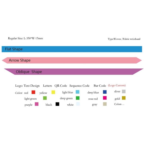 Custom event festival party RFID wristbands with satin fabric and logo printing