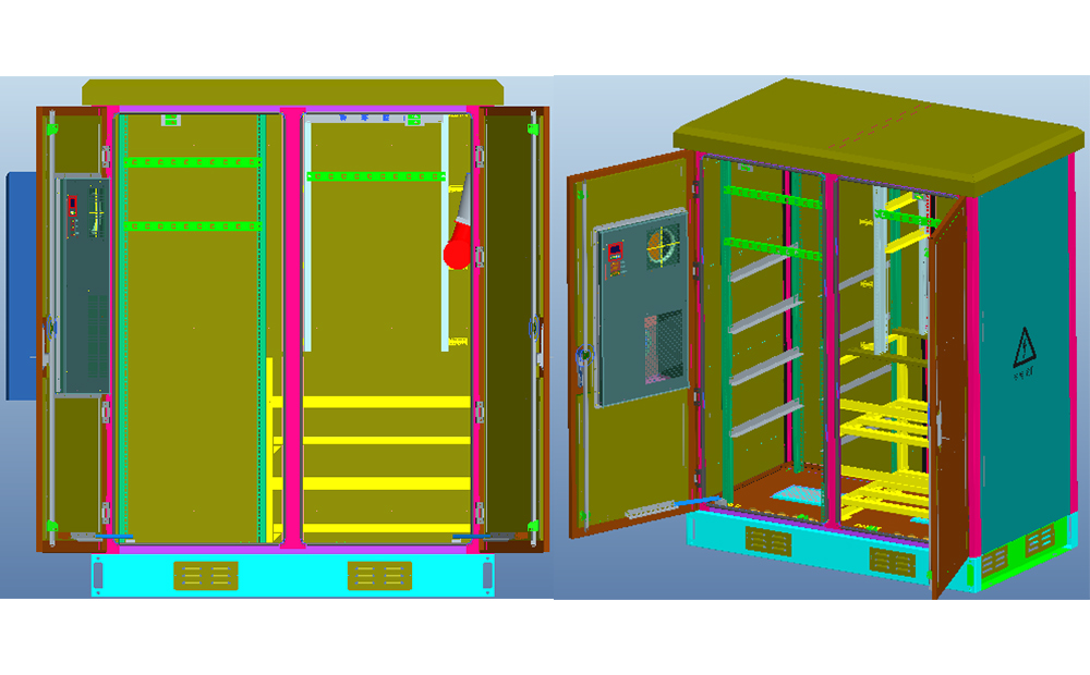 Шкаф RAL7035 1800 * 1400 * 800mm на открытом воздухе электрический