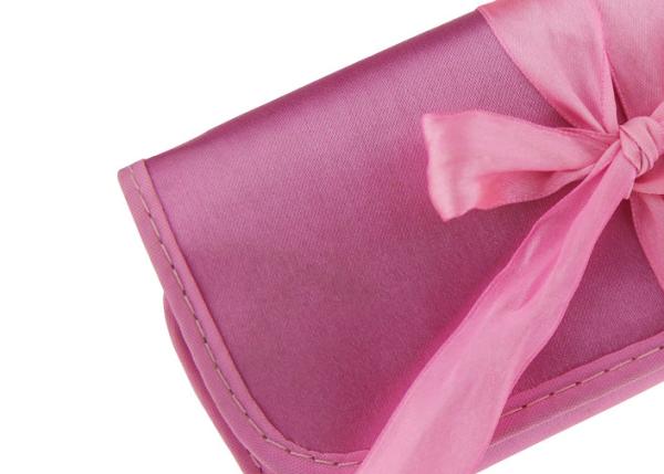 Pink waterproof Bag Makeup Brush Cylinder Including Contour Brush