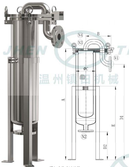Stainless Steel Mesh Strainer Top Entry Filter Housing 12 Months Warranty