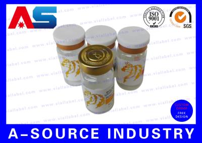 Impressão personalizada da folha de 10ml Vial Labels Gold para o empacotamento estéril das garrafas da injeção